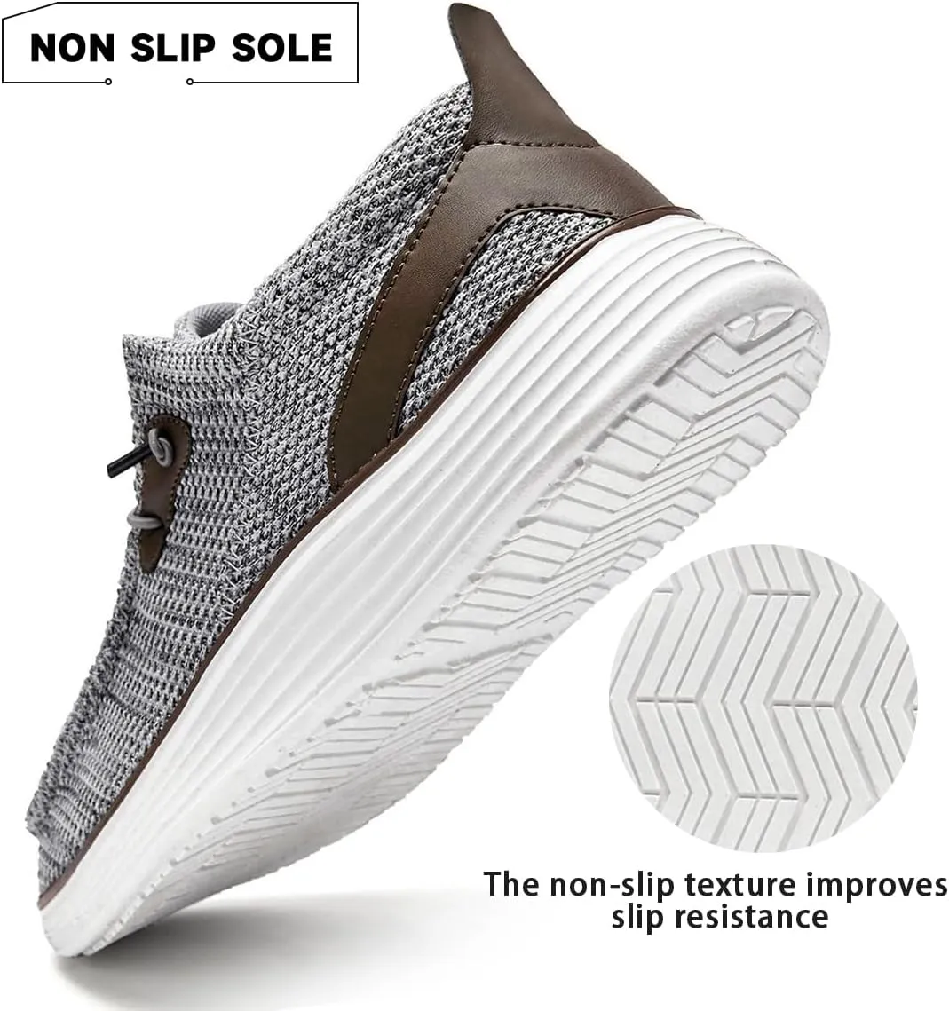 Men's Loafers Slip On Sneakers Boat Walking Fashion Shoes Classcial Comfortable Stylish Lightweight Casual Shoes for Men Non-Slip Durable Home Driving Shoes