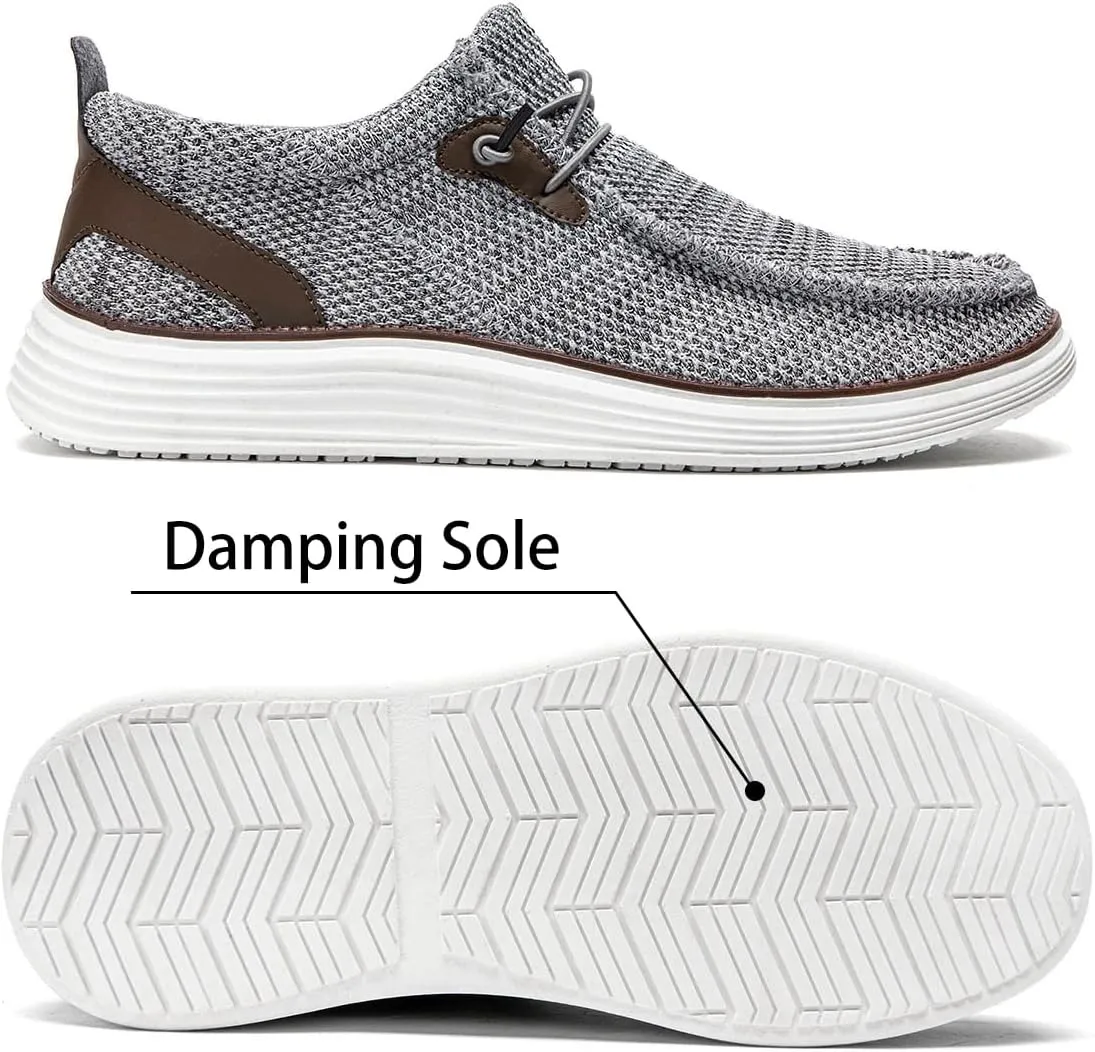Men's Loafers Slip On Sneakers Boat Walking Fashion Shoes Classcial Comfortable Stylish Lightweight Casual Shoes for Men Non-Slip Durable Home Driving Shoes