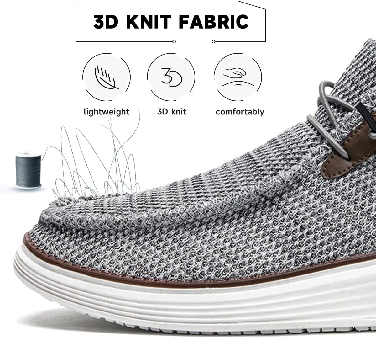 Men's Loafers Slip On Sneakers Boat Walking Fashion Shoes Classcial Comfortable Stylish Lightweight Casual Shoes for Men Non-Slip Durable Home Driving Shoes