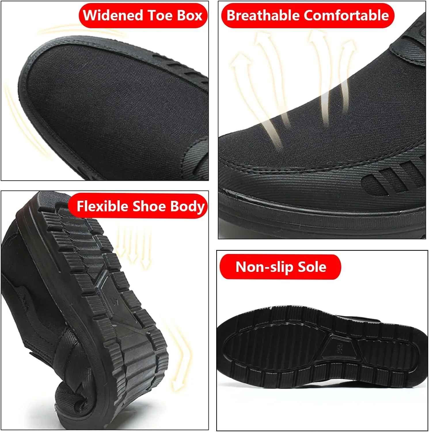 Men's Mesh Sneakers, Casual Classic Business Slip On Dress Sneakers Fashion Sneakers Penny Loafers, Lightweight and Breathable Men's Canvas Shoes