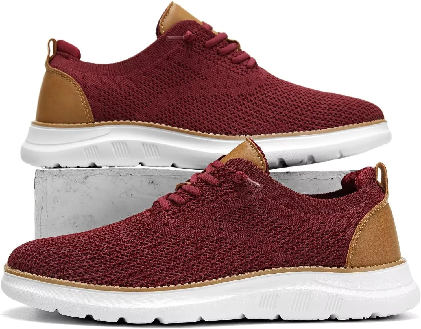 Men's Mesh Sneakers Oxfords Lace-Up Lightweight Casual Walking Shoes Driving Shoes