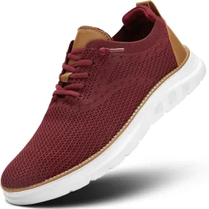 Men's Mesh Sneakers Oxfords Lace-Up Lightweight Casual Walking Shoes Driving Shoes