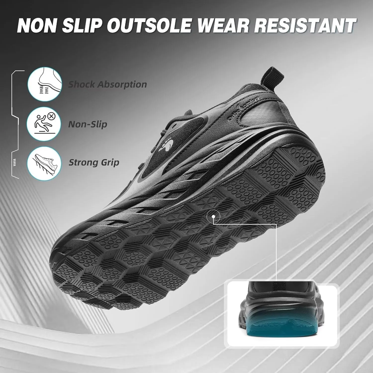 Men's Orthopedic Diabetic Wide Running Shoes: Comfortable Arch Support Plantar Fasciitis Sports Sneakers, Casual Orthotic Swollen Tennis Work Walking Shoes for Foot and Heel Pain Relief