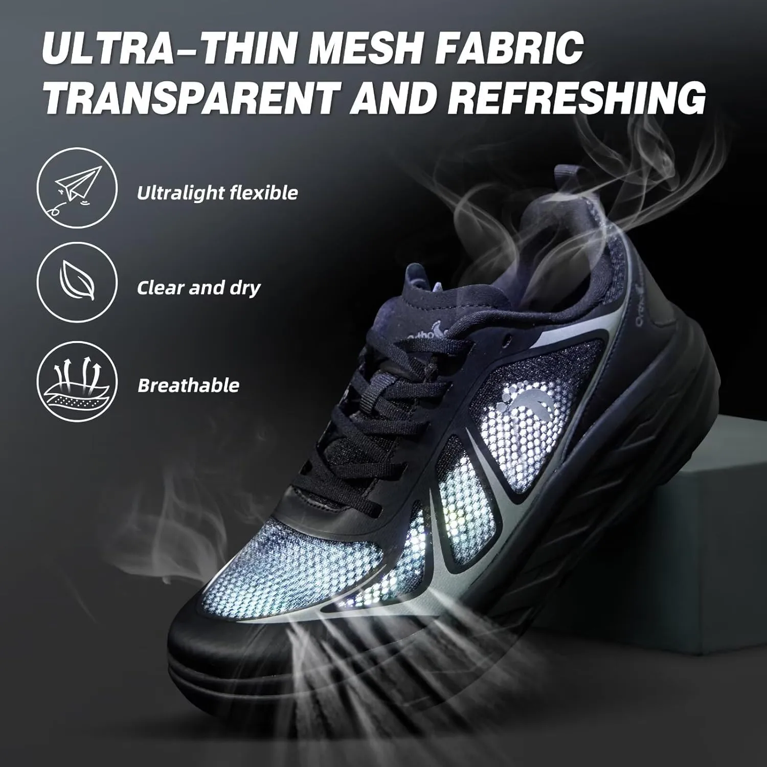 Men's Orthopedic Diabetic Wide Running Shoes: Comfortable Arch Support Plantar Fasciitis Sports Sneakers, Casual Orthotic Swollen Tennis Work Walking Shoes for Foot and Heel Pain Relief