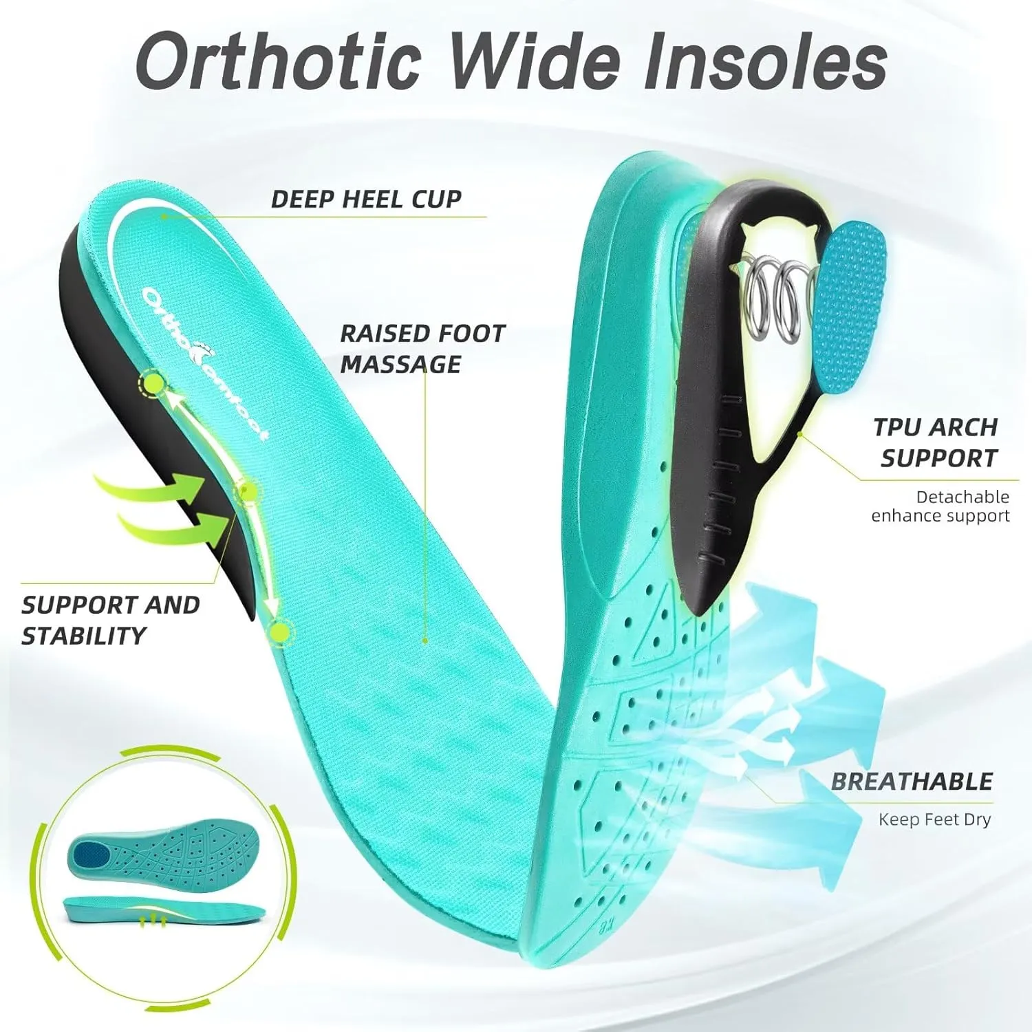 Men's Orthopedic Diabetic Wide Running Shoes: Comfortable Arch Support Plantar Fasciitis Sports Sneakers, Casual Orthotic Swollen Tennis Work Walking Shoes for Foot and Heel Pain Relief