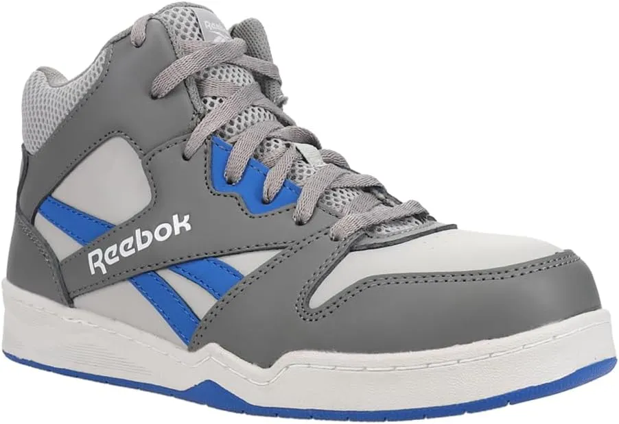 Men's Rb4135 Bb4500 Safety High Top Composite Toe Work Sneaker Grey and Cobalt Blue