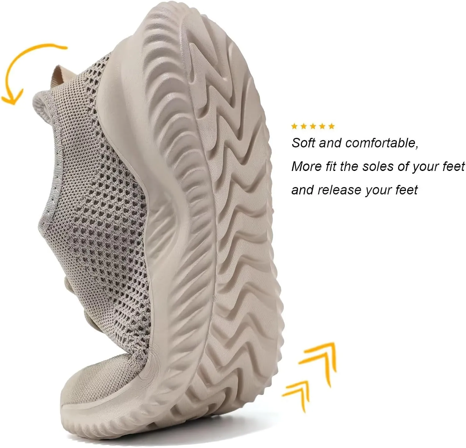 Mens Running Shoes Slip on Walking Tennis Sneakers Fashion Breathable Mesh Soft Sole Casual Athletic Lightweight