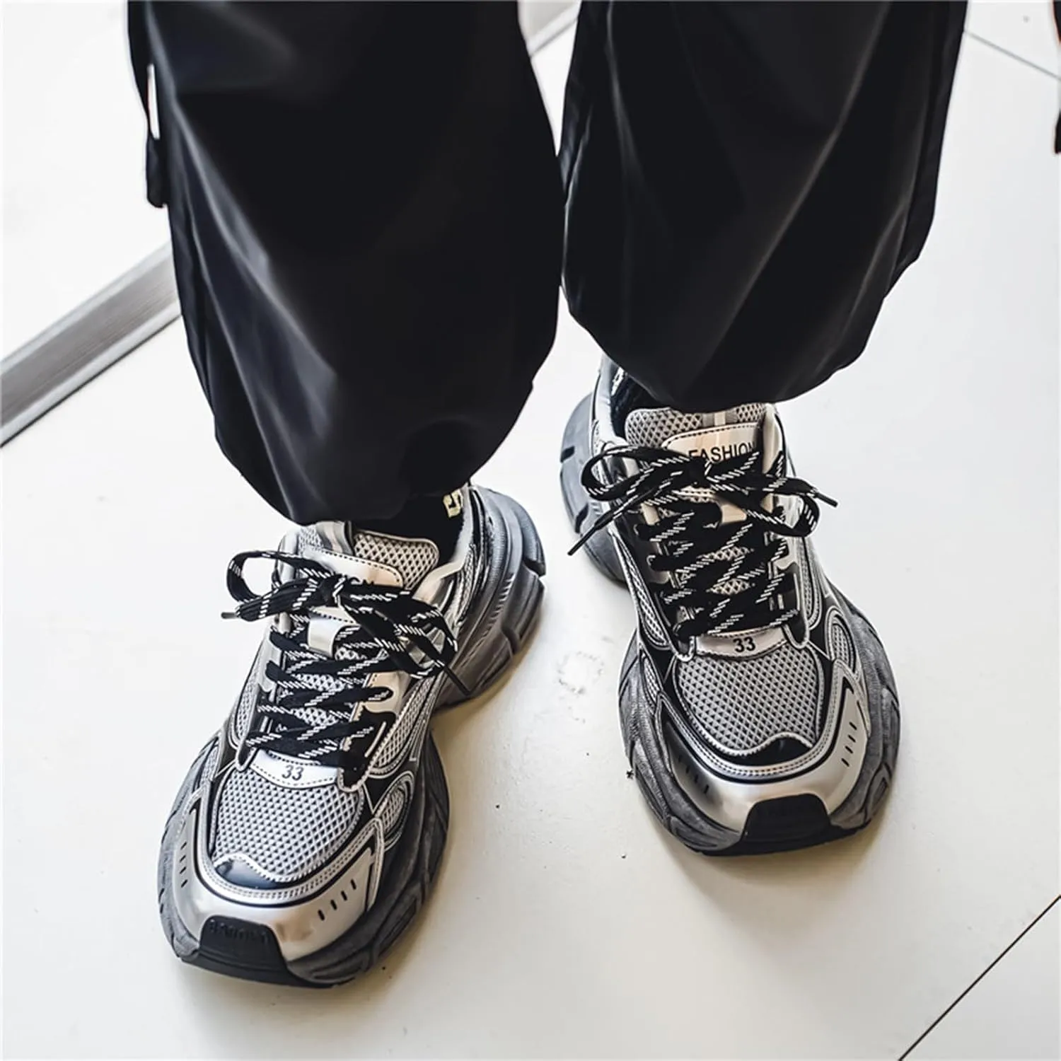 Mens Running Shoes Tennis Walking Shoes Chunky Sneakers Workout Casual Athletic Shoes
