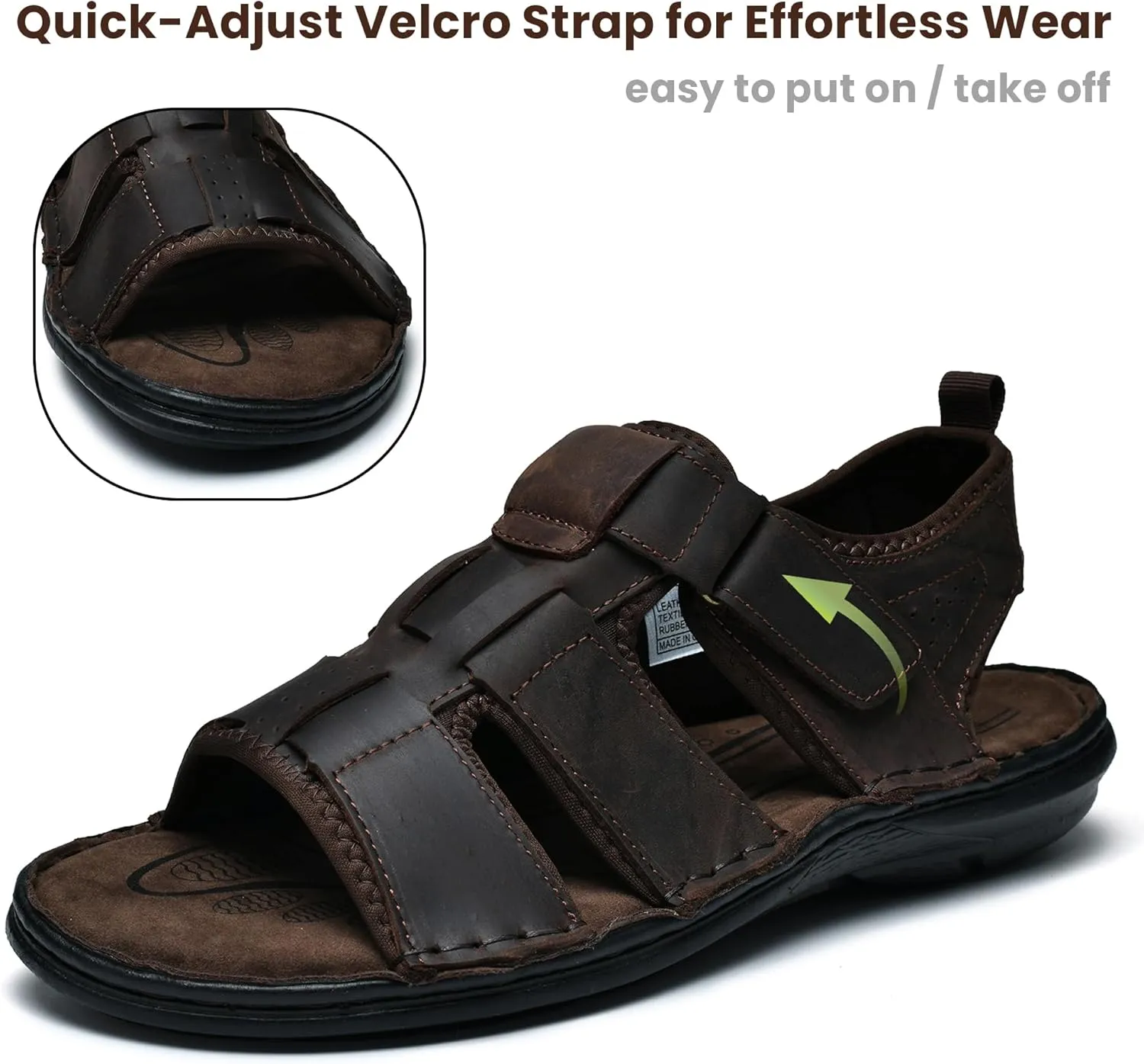 Men's Sandals Non-slip Water Sandals Comfortable Sport Sandals Open Toe Casual Beach Sandals