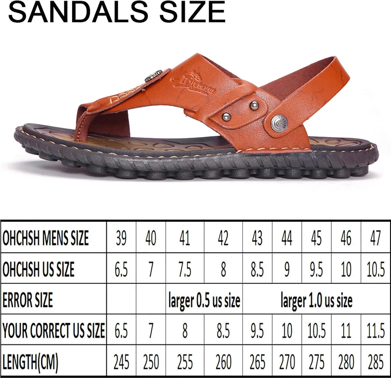 Mens Sandals Slippers Slip On Flip Flops for Men Shoes Leather Toe Ring Style Beach