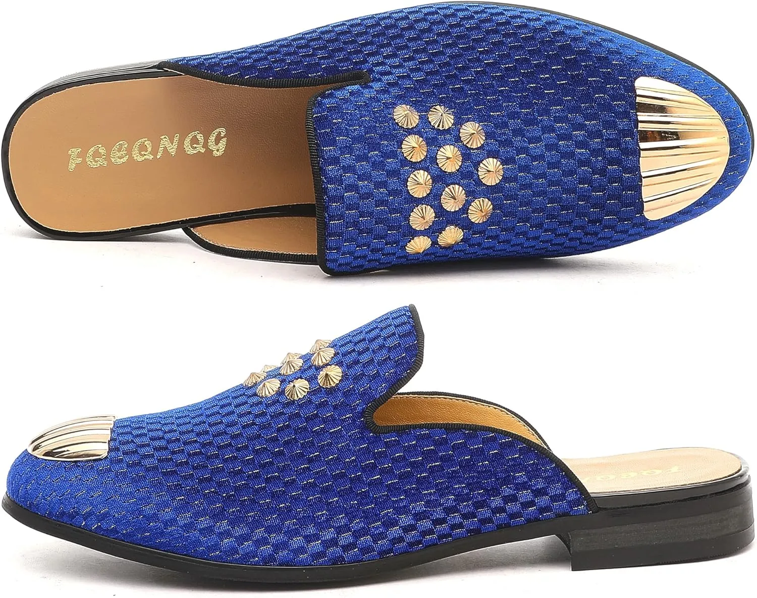 Men's Slip-on Mule Loafers, Fashion Breathable Leather Slip-on Shoes, Formal Wear Casual Backless Dress Slippers