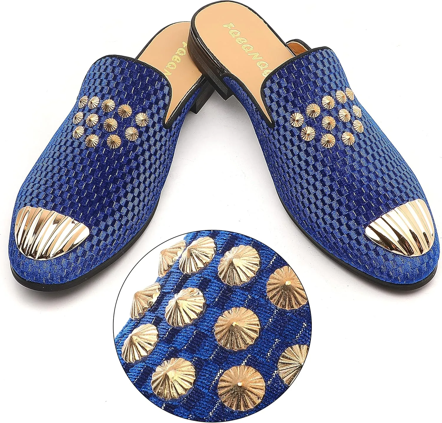 Men's Slip-on Mule Loafers, Fashion Breathable Leather Slip-on Shoes, Formal Wear Casual Backless Dress Slippers