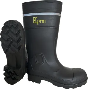 Men's Steel Toe Rain Boots PVC Rubber Boots Waterproof Fishing Boot Outdoor Non-Slip Work Boots