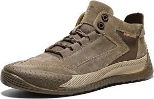 Men's Suede Chukka Platform Mid Top Casual Sneakers Ankle Boots,Non-Slip Breathable Soft Sole is Lightweight Sneakers