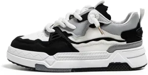Men's Trendy Stylish Sneakers, Comfortable Breathable Wear-Resistant Skateboard Shoes for All Seasons Fashion Men’s Platform Chunky Sneakers,Street Style Footwear Shoes Size 6.5-10
