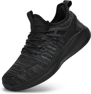 Mens Wide Running Shoes Walking Tennis Shoes Cushioning Wide Sneakers Slip On Sports Work Gym Outdoor Running Sneakers Comfort Lightweight