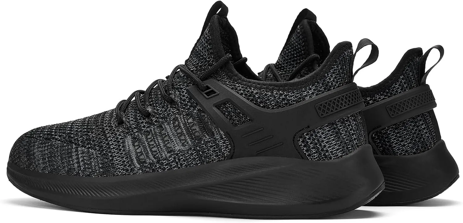 Mens Wide Running Shoes Walking Tennis Shoes Cushioning Wide Sneakers Slip On Sports Work Gym Outdoor Running Sneakers Comfort Lightweight