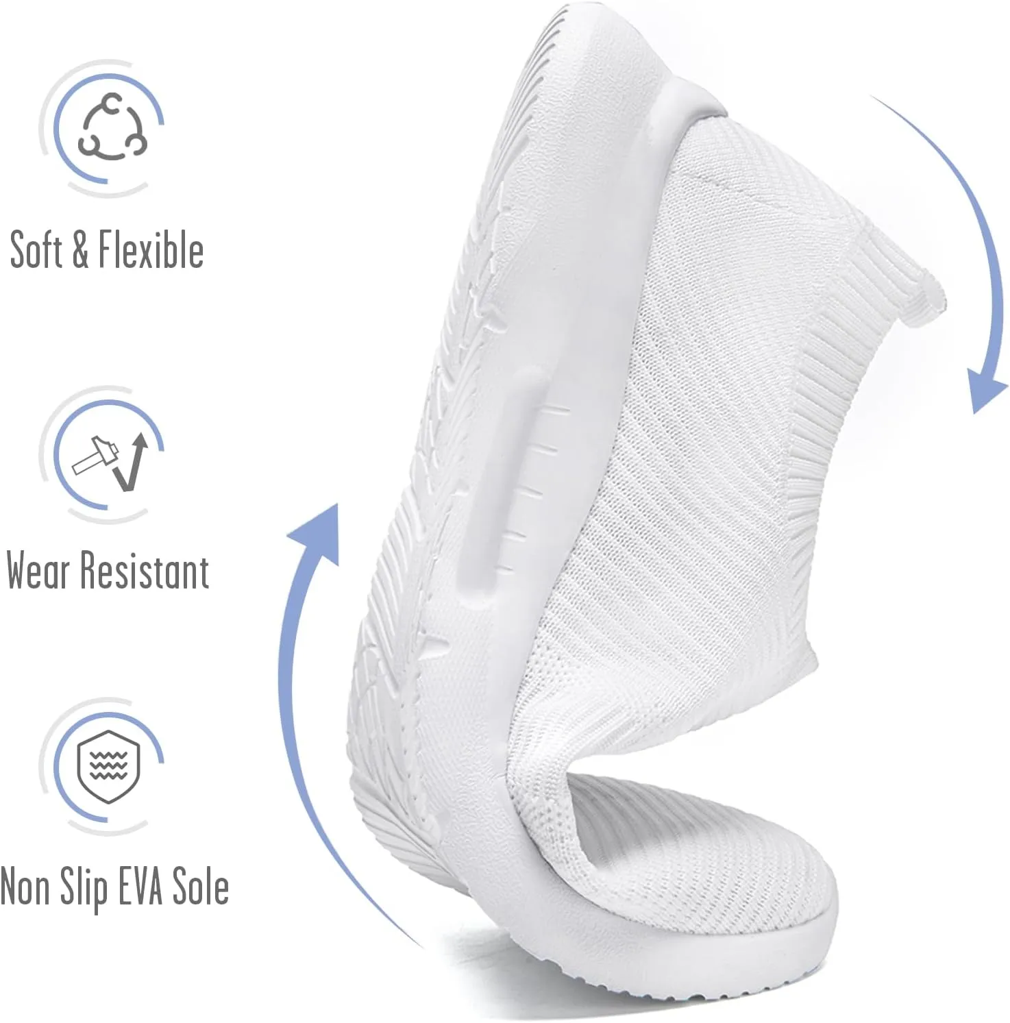 Mens Womens Slip On Shoes Unisex Walking Sneakers Running Workout Gym Tennis Lightweight Casual Laceless Shoes