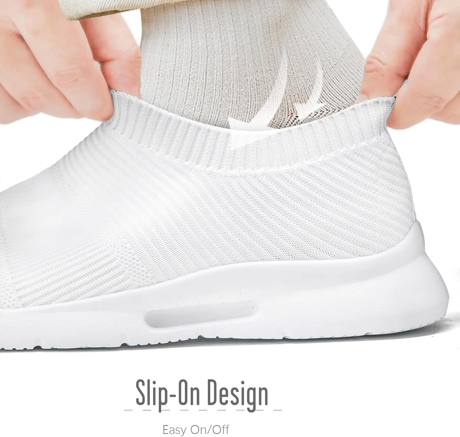 Mens Womens Slip On Shoes Unisex Walking Sneakers Running Workout Gym Tennis Lightweight Casual Laceless Shoes