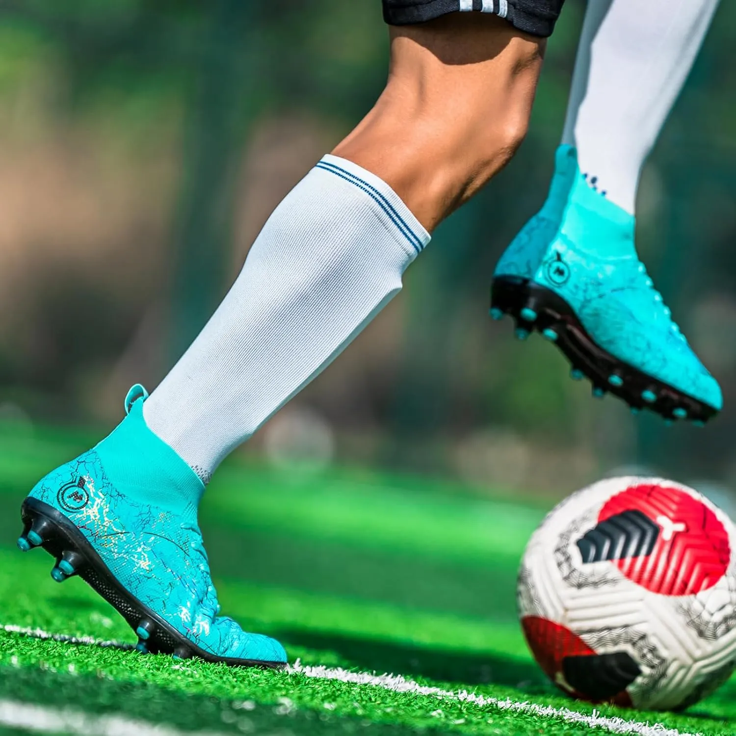 Mens Womens Soccer Cleats Youth Soccer Shoes Football Shoes High-Top Football Cleats Outdoor/Indoor Athletic Shoes Sneakers