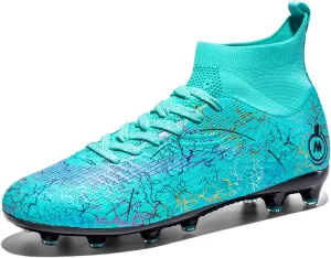 Mens Womens Soccer Cleats Youth Soccer Shoes Football Shoes High-Top Football Cleats Outdoor/Indoor Athletic Shoes Sneakers