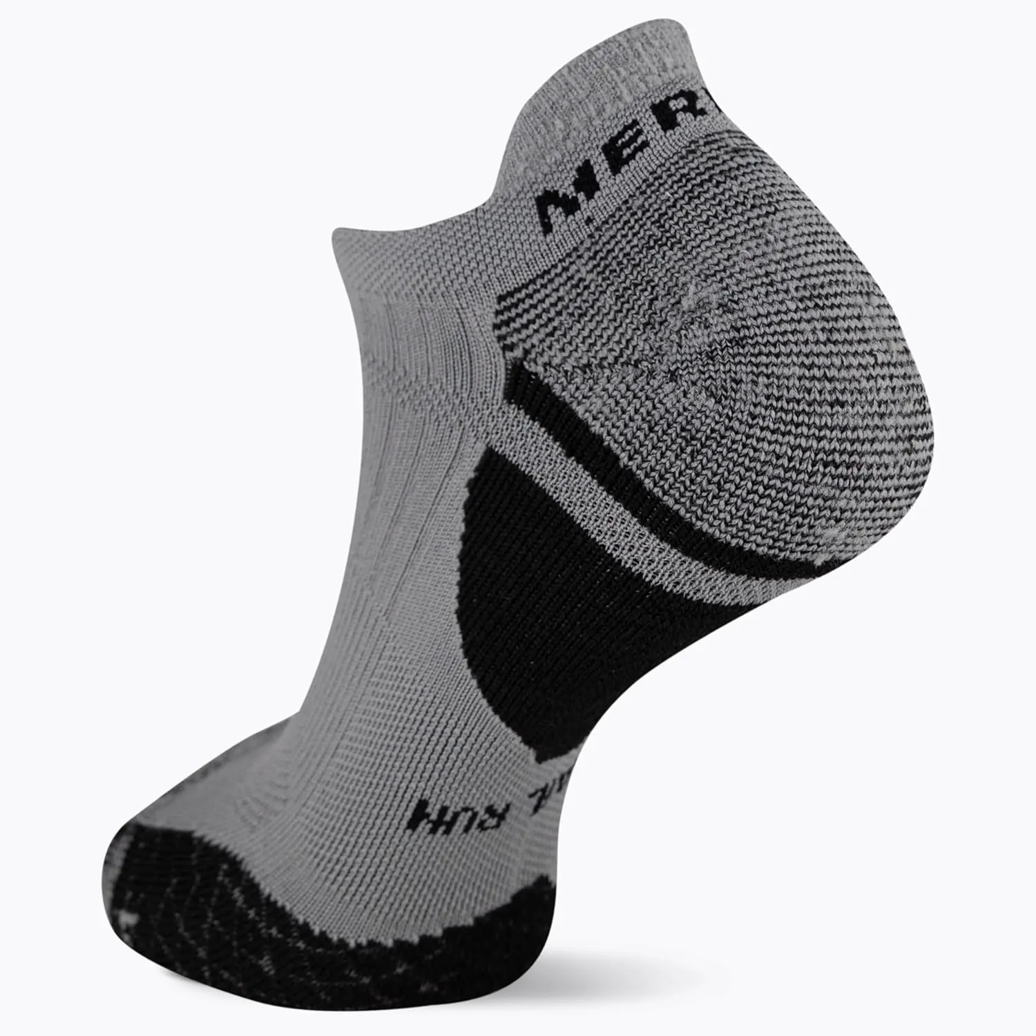 Merrell Men's and Women's Trail Running Cushioned Socks-1 Pair Pack-Unisex Anti-Slip Heel & Arch Compression