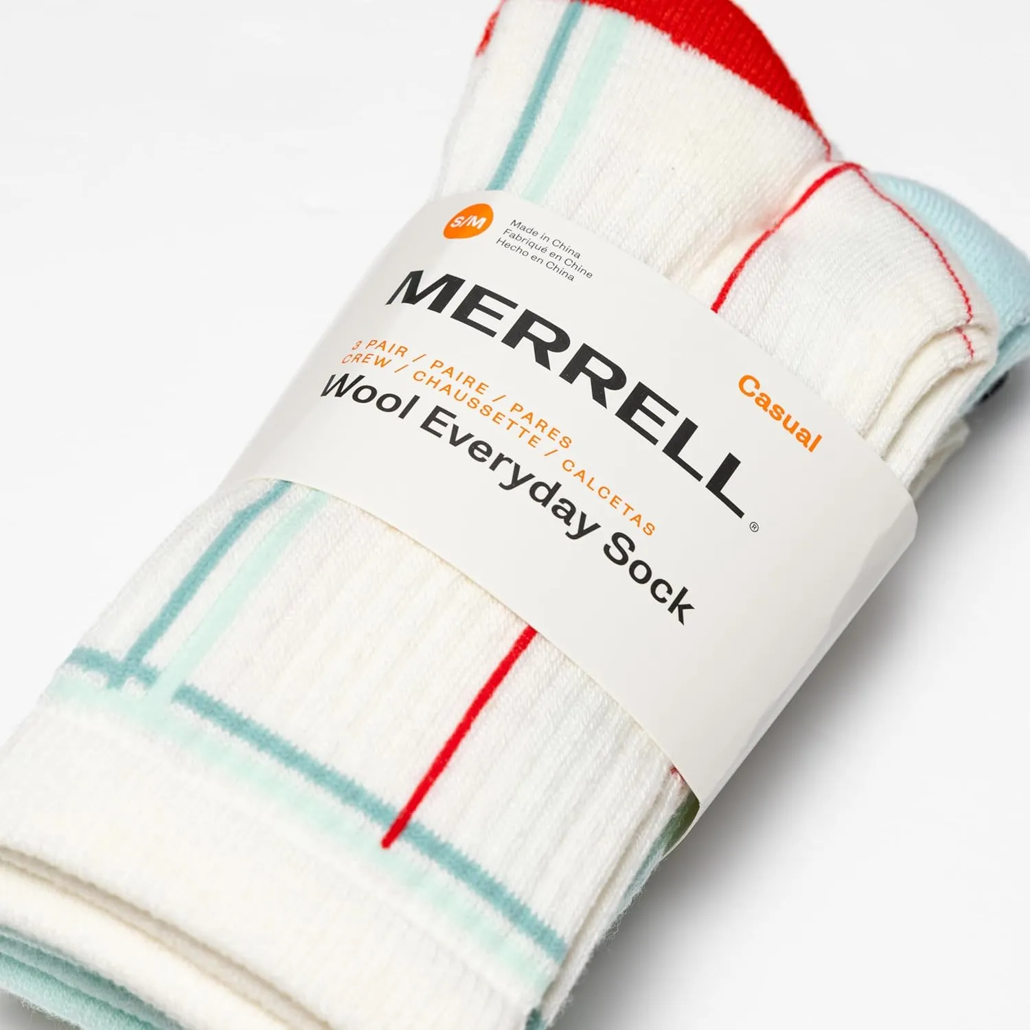 Merrell Unisex Adult Wool Everyday Hiking Crew Socks - 3 & 6 Pairs - Cushioned Moisture Wicking