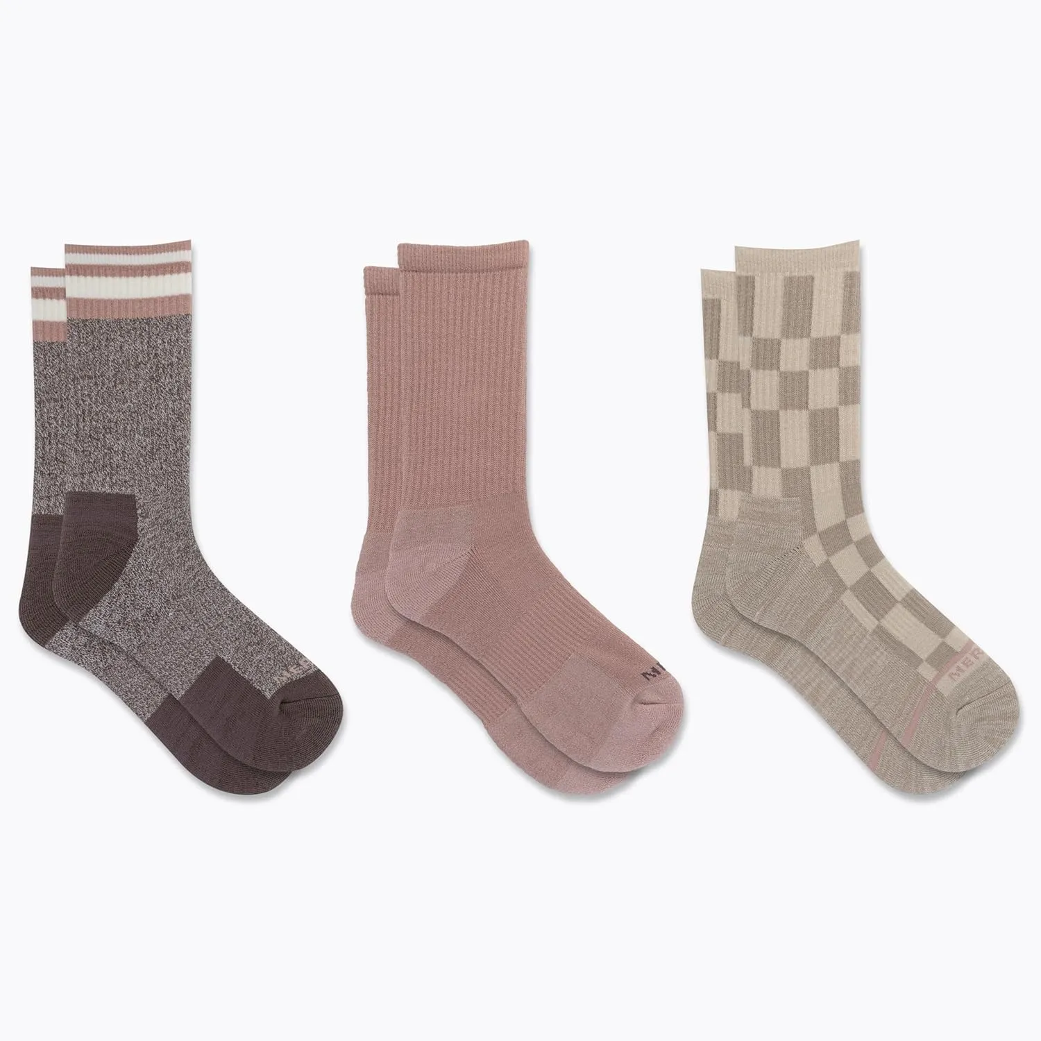 Merrell Unisex Adult Wool Everyday Hiking Crew Socks - 3 & 6 Pairs - Cushioned Moisture Wicking