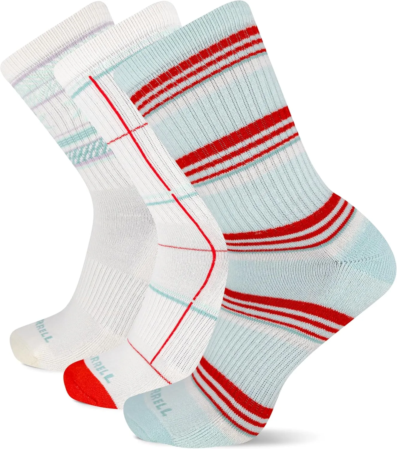Merrell Unisex Adult Wool Everyday Hiking Crew Socks - 3 & 6 Pairs - Cushioned Moisture Wicking