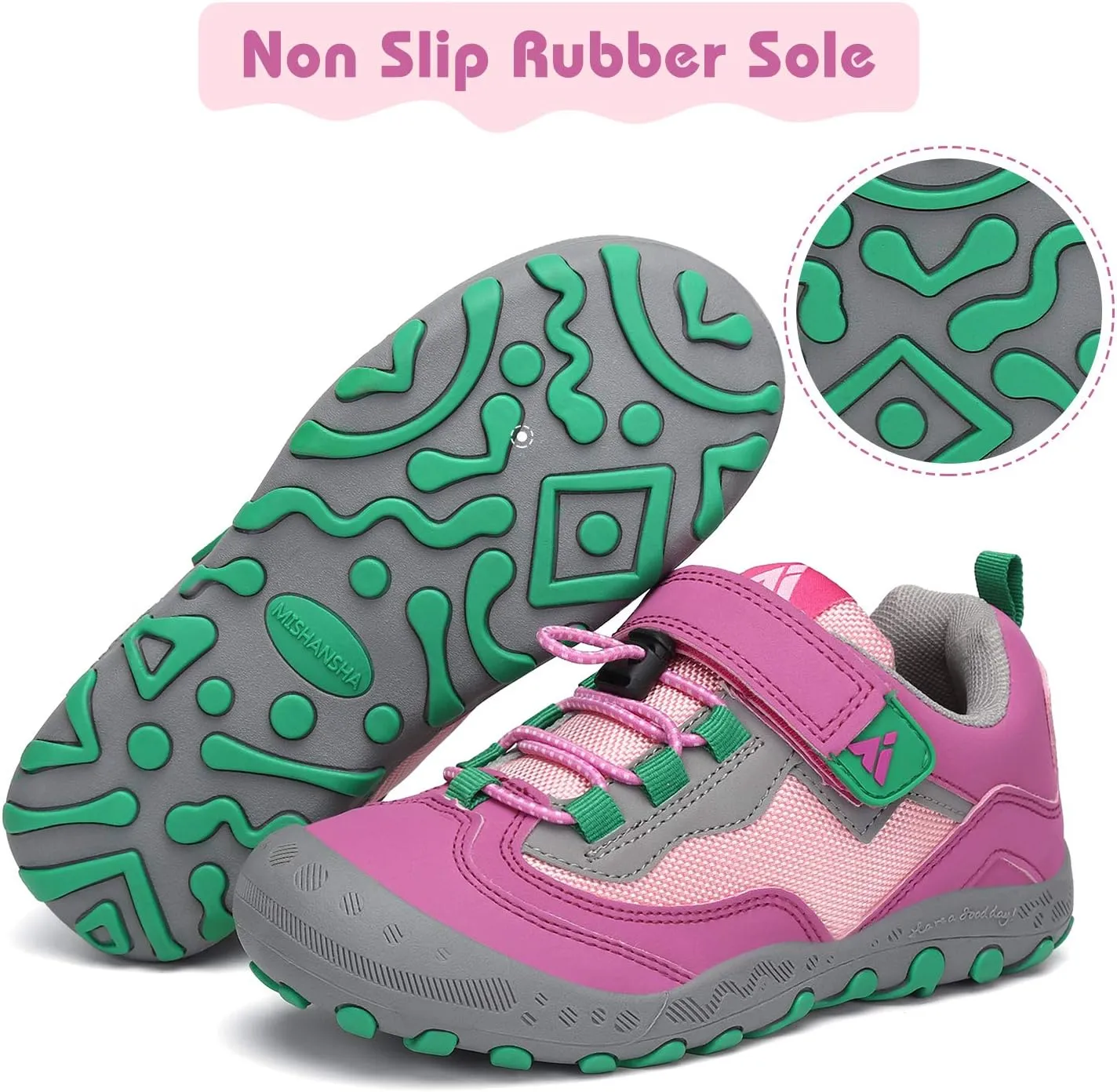 Mishansha Boy's Girl's Hiking Shoes Low Top Sneakers Outdoor Trekking Walking Climbing Running Shoes
