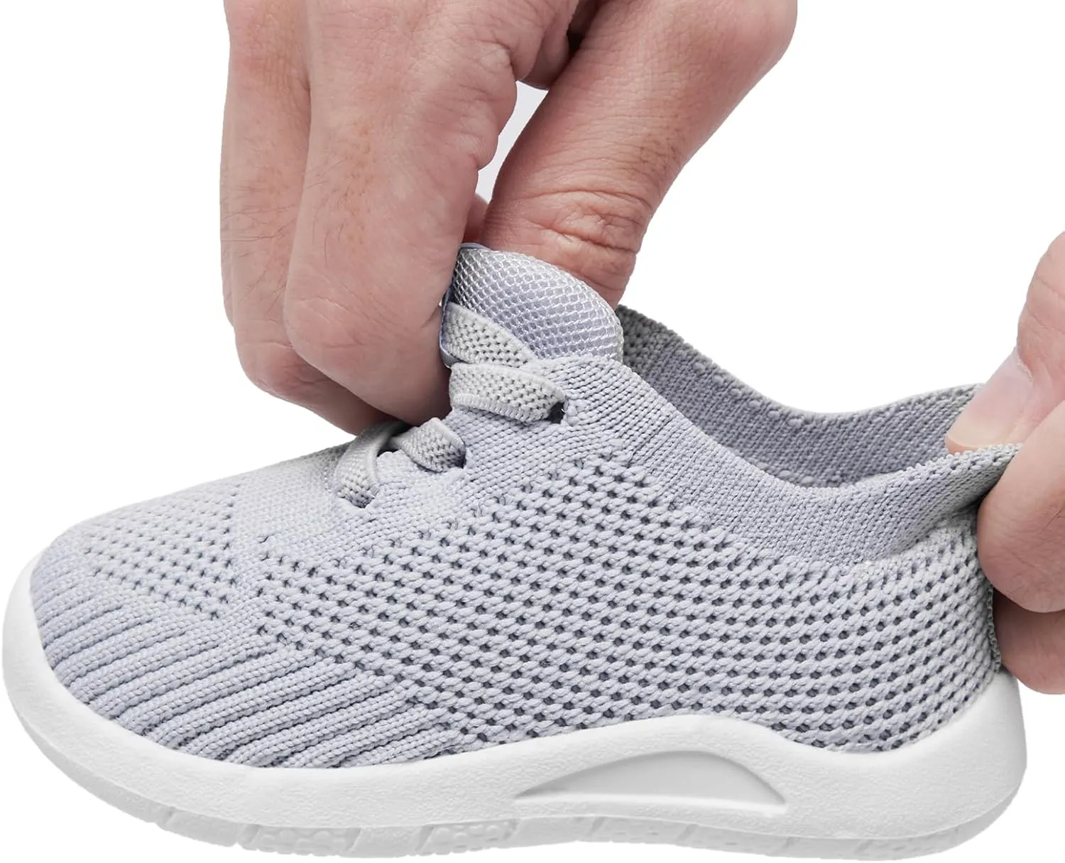 MORENDL Toddler Sneakers Baby Non-Slip Lightweight Breathable Barefoot Shoes Infant Tennis Walking Shoes