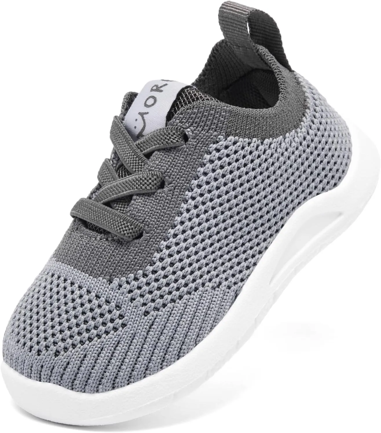 MORENDL Toddler Sneakers Baby Non-Slip Lightweight Breathable Barefoot Shoes Infant Tennis Walking Shoes