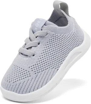 MORENDL Toddler Sneakers Baby Non-Slip Lightweight Breathable Barefoot Shoes Infant Tennis Walking Shoes