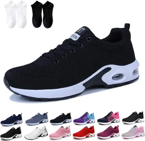 Musabela Orthopedic Sneakers for Women, Breathable Wide Toe Box Sneaker, Air Cushion Slip-On Platform Sneakers