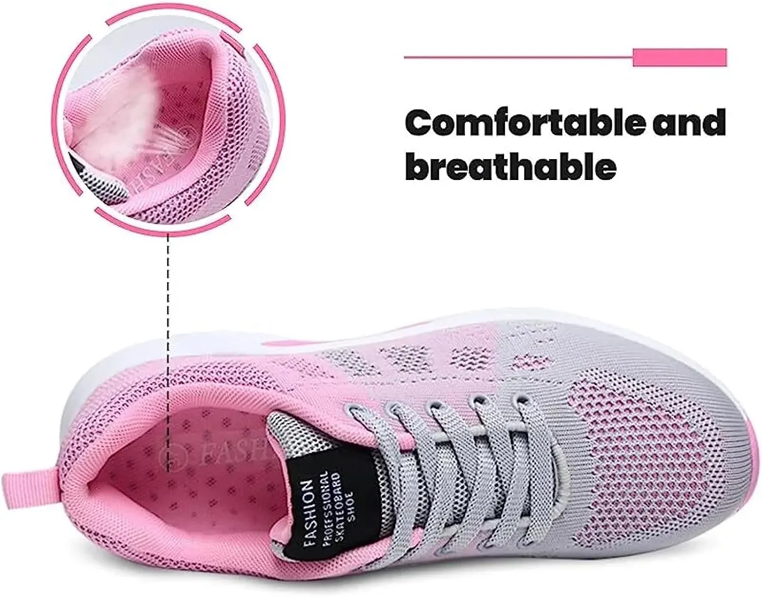 Musabela Orthopedic Sneakers for Women, Breathable Wide Toe Box Sneaker, Air Cushion Slip-On Platform Sneakers