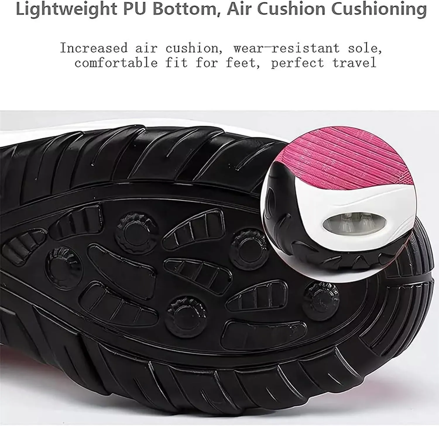 Musabela Orthopedic Sneakers for Women, Breathable Wide Toe Box Sneaker, Air Cushion Slip-On Platform Sneakers