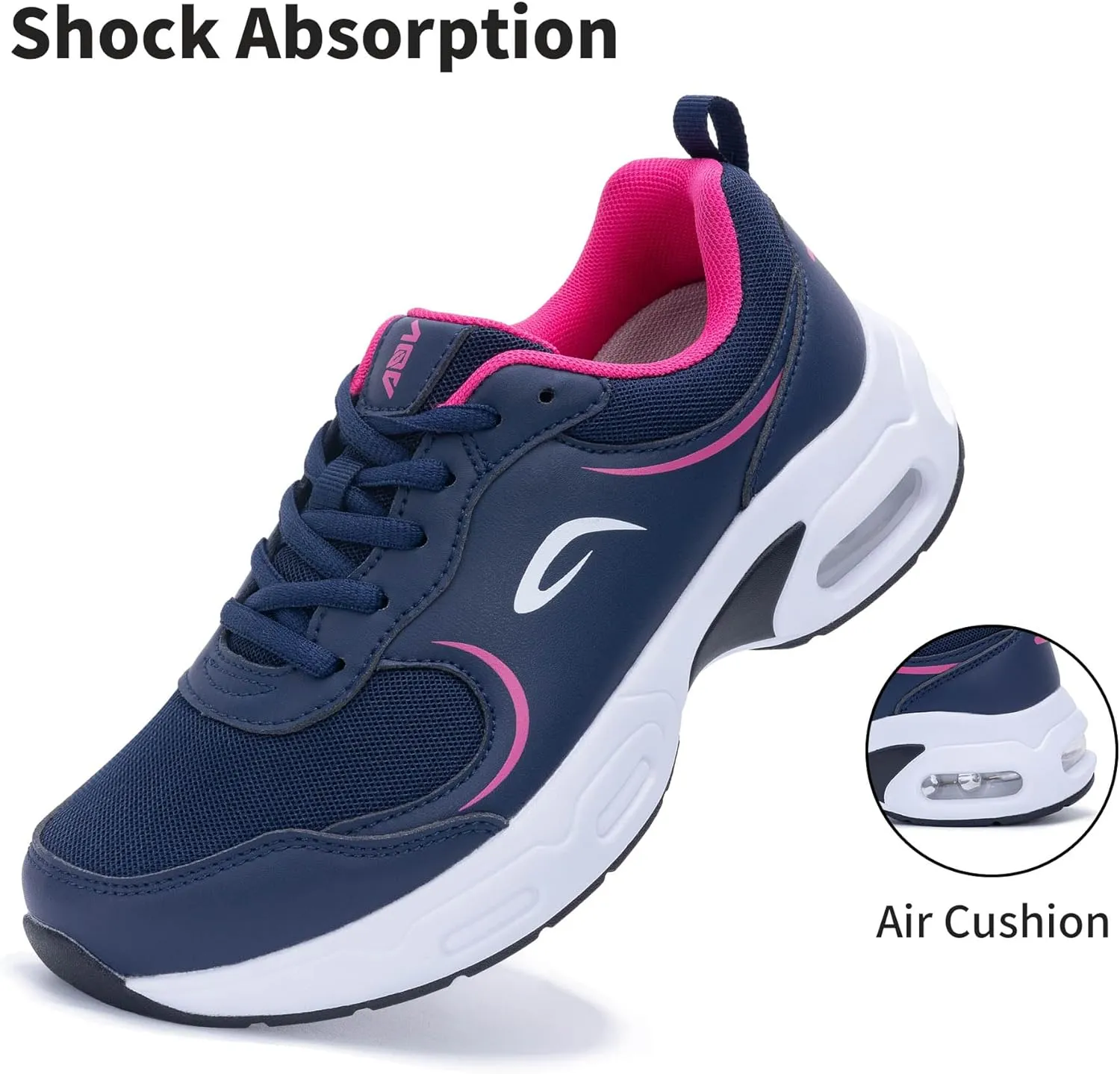 N BESUNEW Womens Walking Shoes for Plantar Fasciitis Arch Support Orthotic Running Sneakers Air Athletic Tennis Shoes US 6.5-11