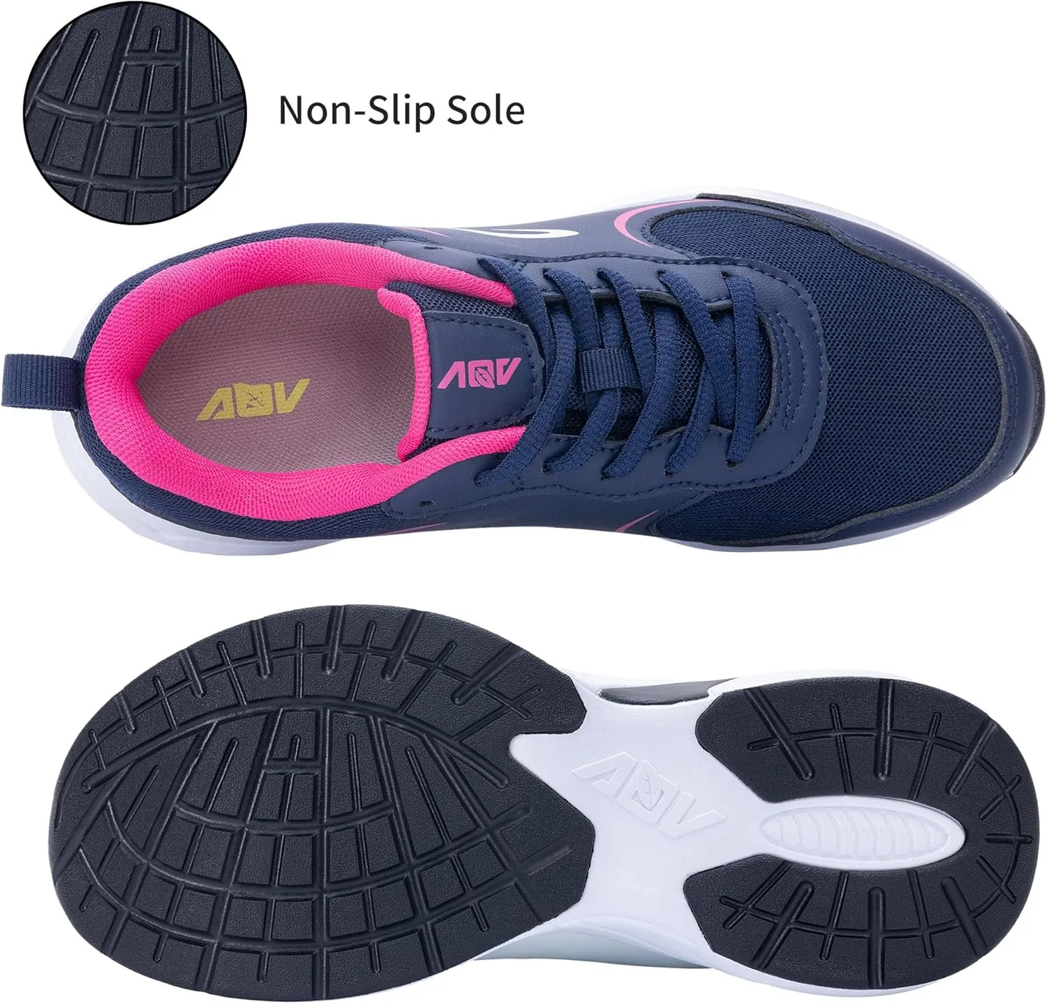 N BESUNEW Womens Walking Shoes for Plantar Fasciitis Arch Support Orthotic Running Sneakers Air Athletic Tennis Shoes US 6.5-11
