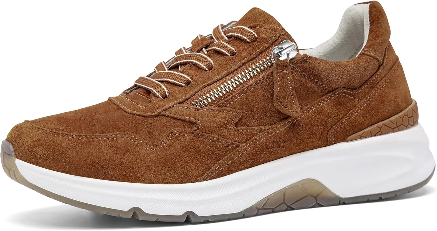 NACARAT Women's Genuine Leather Slip On Walking Shoes Fashion Sneaker with Side Zipper-1