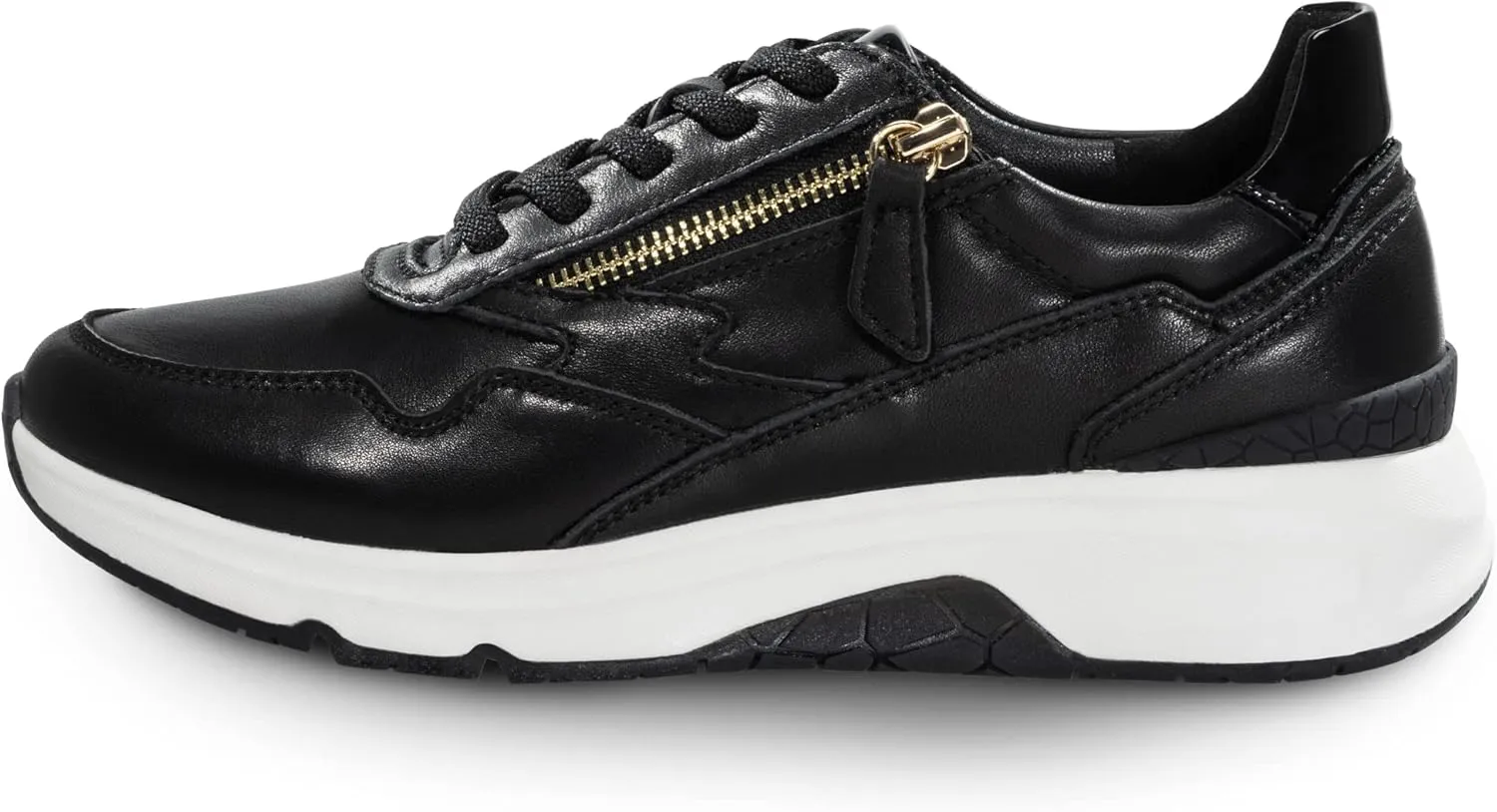 NACARAT Women's Genuine Leather Slip On Walking Shoes Fashion Sneaker with Side Zipper-1