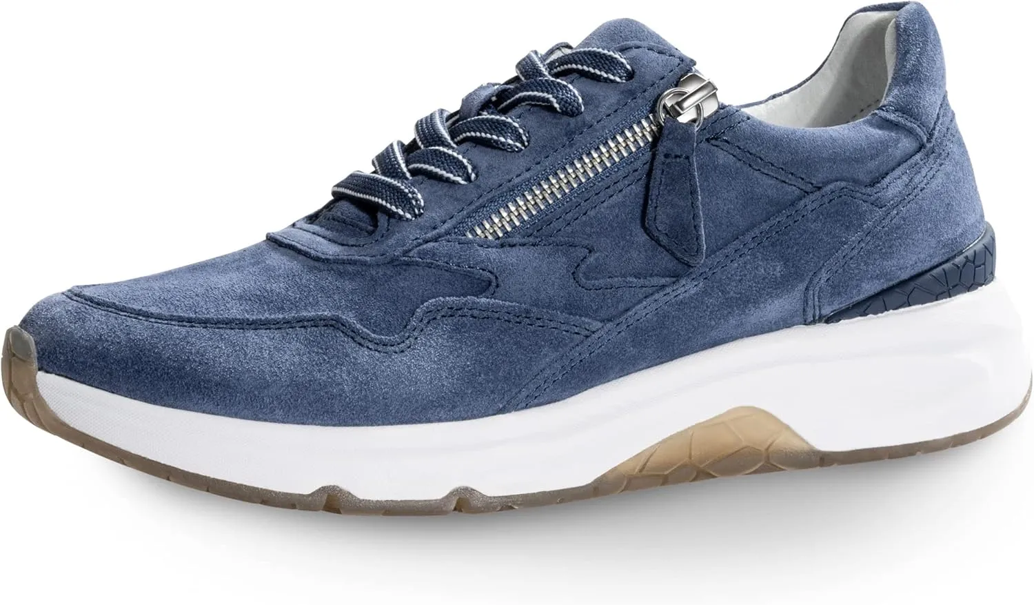 NACARAT Women's Genuine Leather Slip On Walking Shoes Fashion Sneaker with Side Zipper-1
