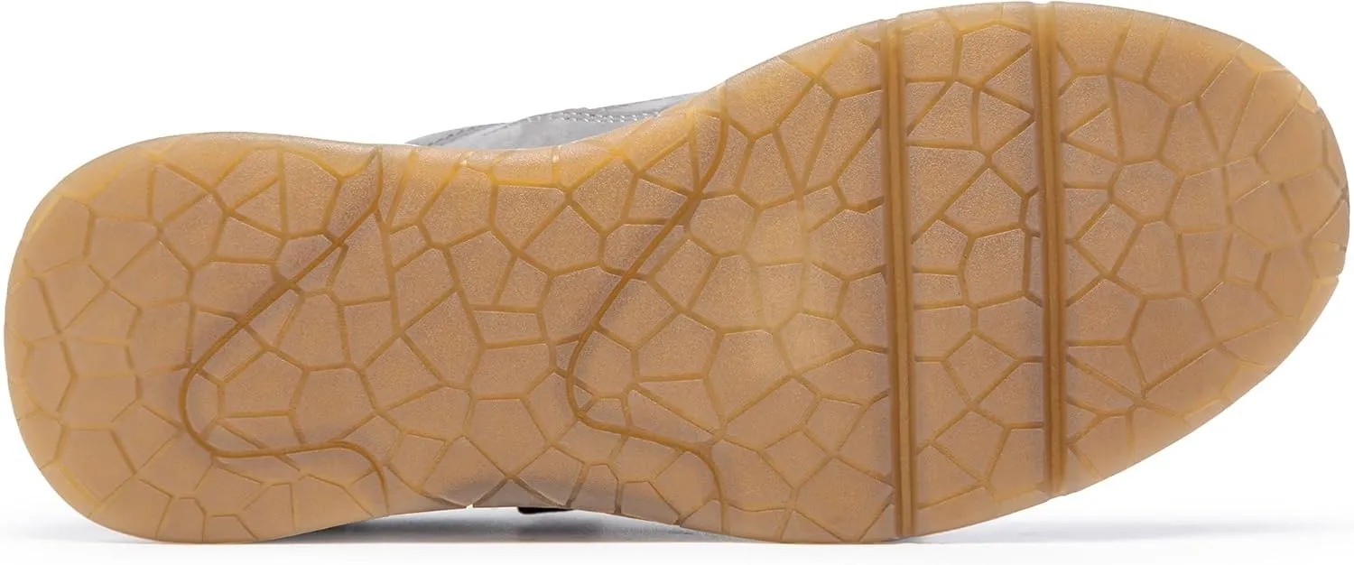 NACARAT Women's Genuine Leather Slip On Walking Shoes Fashion Sneaker with Side Zipper-1
