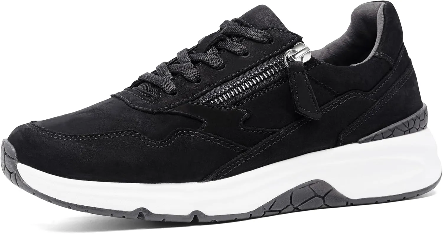 NACARAT Women's Genuine Leather Slip On Walking Shoes Fashion Sneaker with Side Zipper-1