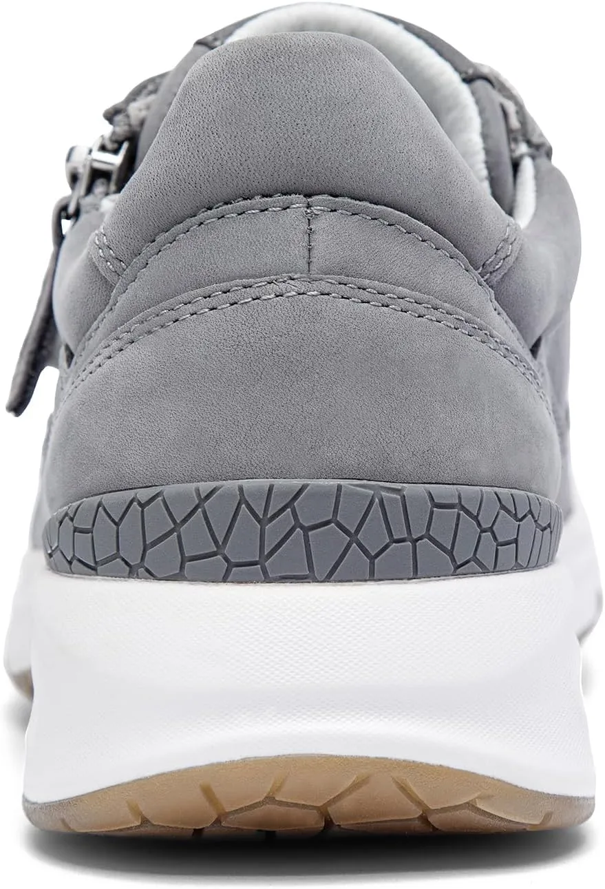 NACARAT Women's Genuine Leather Slip On Walking Shoes Fashion Sneaker with Side Zipper-1