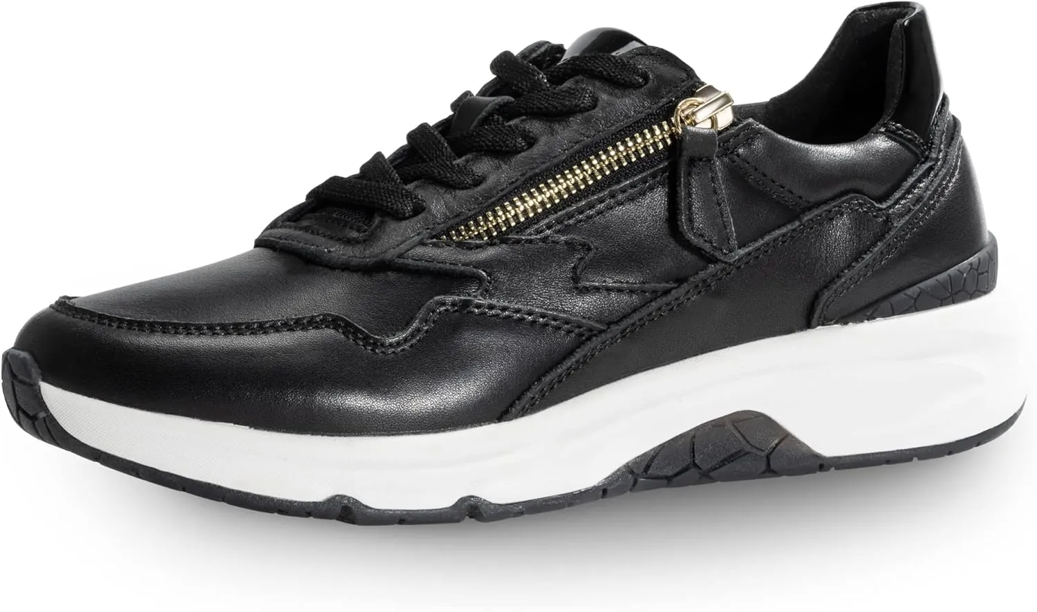 NACARAT Women's Genuine Leather Slip On Walking Shoes Fashion Sneaker with Side Zipper-1