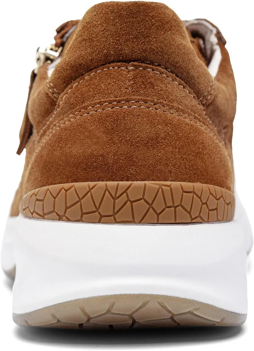 NACARAT Women's Genuine Leather Slip On Walking Shoes Fashion Sneaker with Side Zipper-1