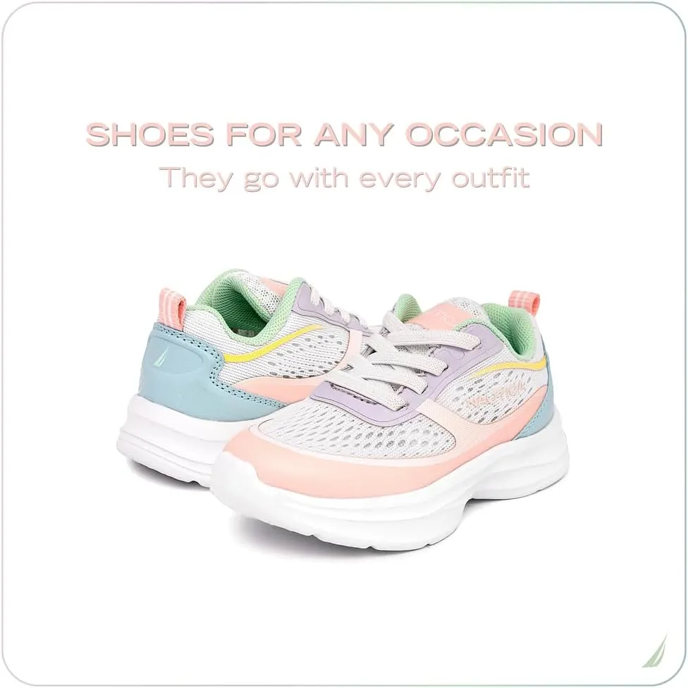 Nautica Kids Sneakers for Boys & Girls - Max Cushion Fashion Running & Walking Shoes Lace-Up/Bungee (Toddler/Little Kid/Big Kid)