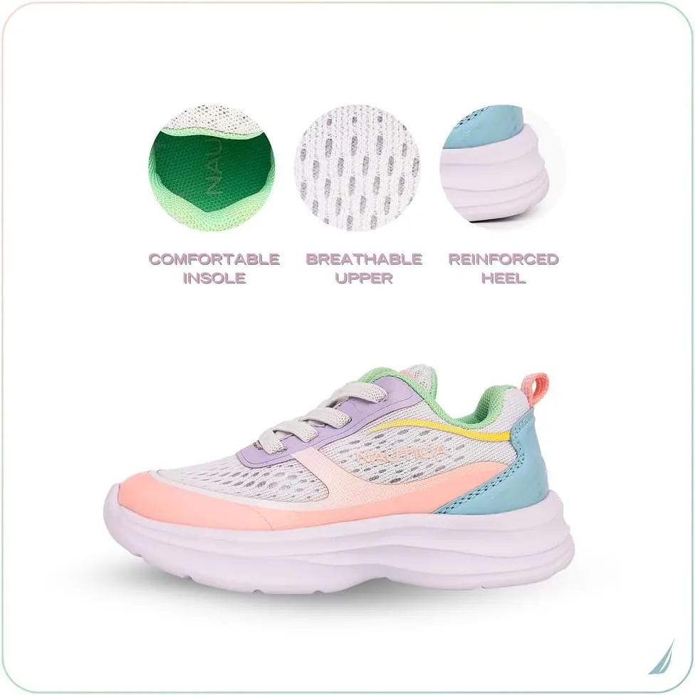 Nautica Kids Sneakers for Boys & Girls - Max Cushion Fashion Running & Walking Shoes Lace-Up/Bungee (Toddler/Little Kid/Big Kid)