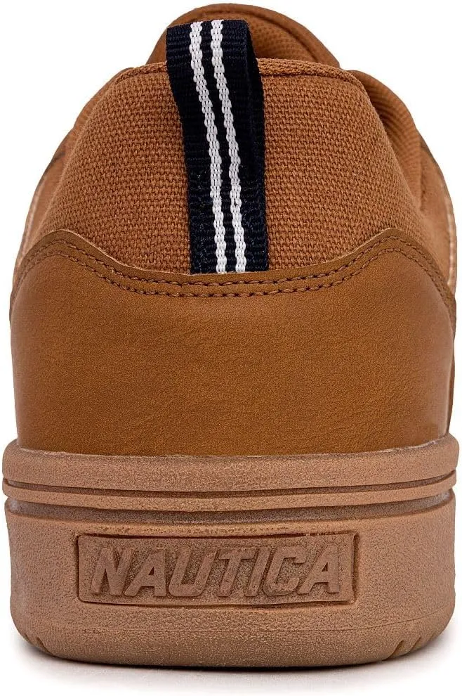 Nautica Men's Classic Low-Top Sneakers – Retro Lace-Up Casual Shoes for Tennis and Basketball-Inspired Style
