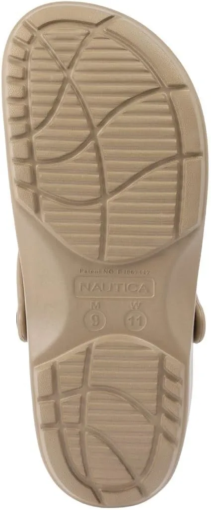 Nautica Men's Clogs - Athletic Sports Sandal - Slip-On with Adjustable Back Strap - (Water Shoes/Fuzzy Slippers) River Edge